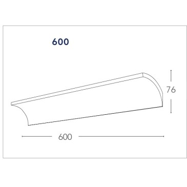 LED-W-MUSTANG-600 Applique Bianco Led A 4000kelvin 15 watt