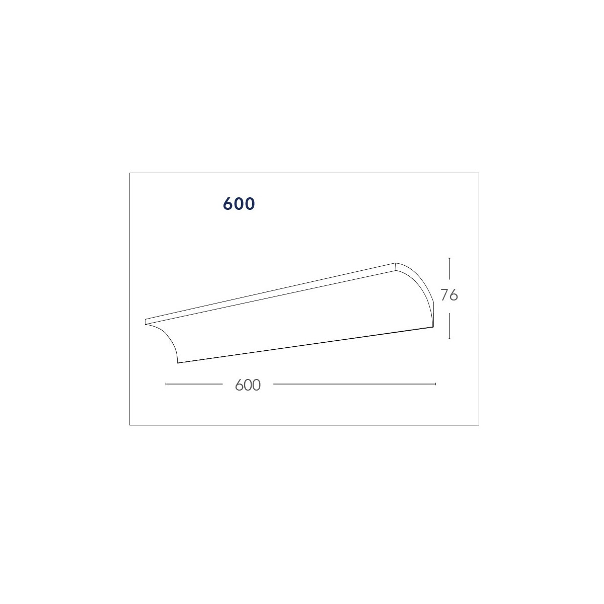 LED-W-MUSTANG-600 Applique Bianco Led A 4000kelvin 15 watt