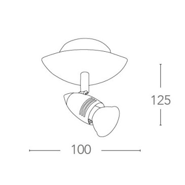 Applique dal design moderno di colore nickel 42 watt 2800 kelvin GU10