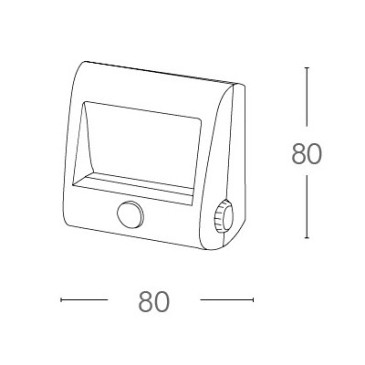 Applique a batterie con sensore di movimento, bianca