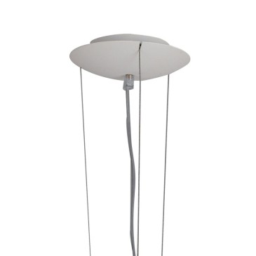 Lampada a sospensione 60W 5XE27 cinque emissioni argento CREATE