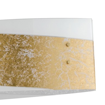 Diffusore in Vetro Bianco con Decoro a Fascia Oro