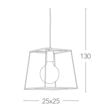 Suspension Harlem avec abat-jour FanEurope Black Metal Cubic Cage