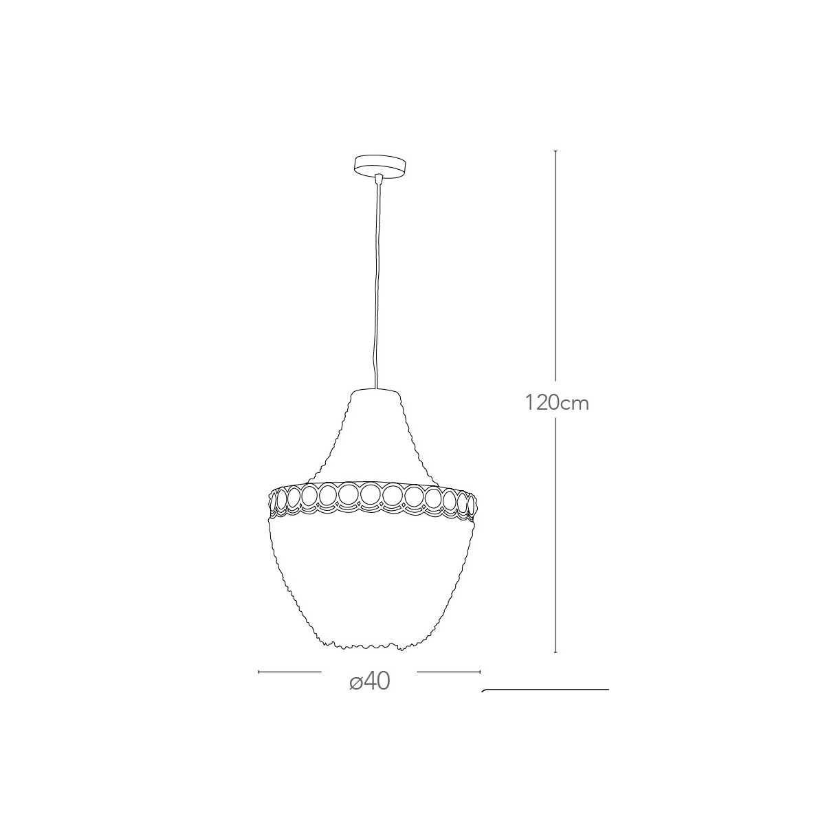 Lampadario Bolero in Metallo Cromo con Pendagli in Acrilico FanEurope