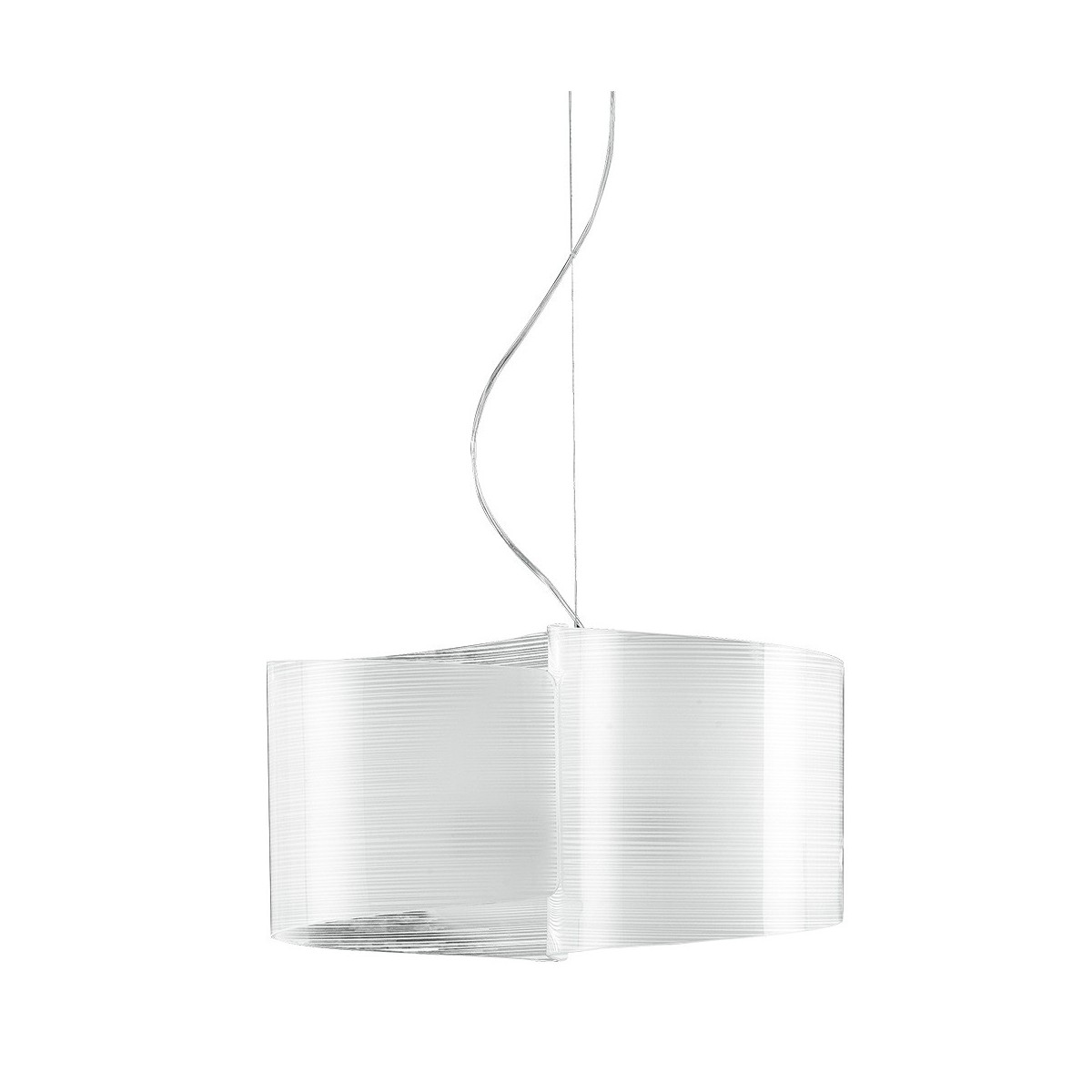 I-JOYCE/S2 - Lampadario a Sospensione Vetro Decoro Linee Interno Moderno E27