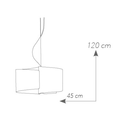 Lustre Joyce 2 lumières avec diffuseurs en verre plié, décoration des lignes FanEurope