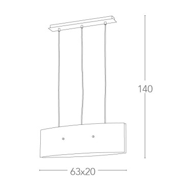 I-AMSTERDAM/S130 - Lampadario a Sospensione Vetro Bianco Interno Moderno E27