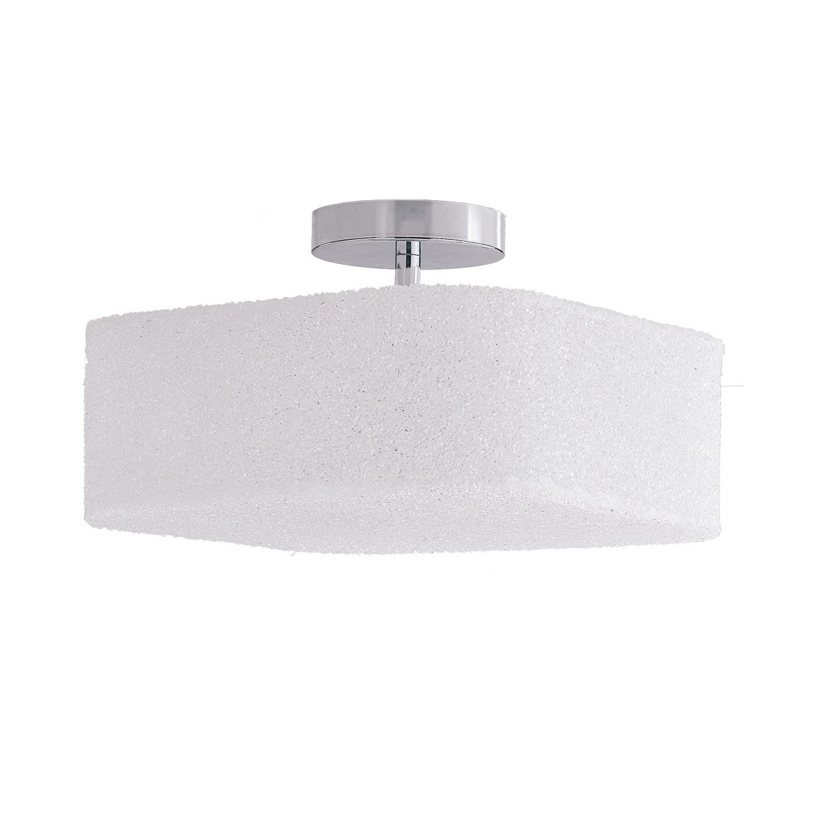 I-DEA-PL32 - Plafoniera Cubica Metallo Cromo Acrilico effetto Brillantini  Moderna E27