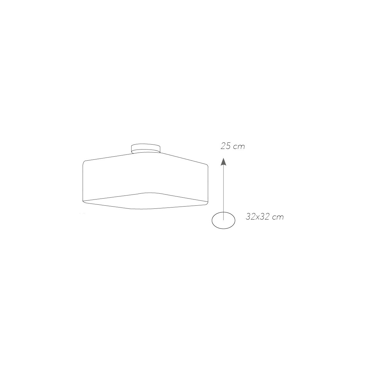 I-DEA-PL32 - Plafoniera Cubica Metallo Cromo Acrilico effetto Brillantini  Moderna E27