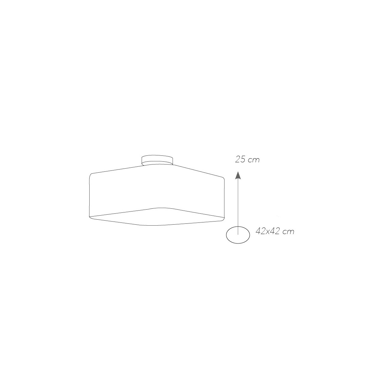 I-DEA-PL42 - Plafoniera Cubica Acrilico effetto Brillantini Metallo Cromo Moderna Interno Lampada E27