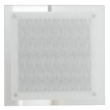 I-JOYCE / PL35 - Plafonnier Carré Décor En Verre Lignes Modernes Plafond Mur Led 18 W Lumière Naturelle