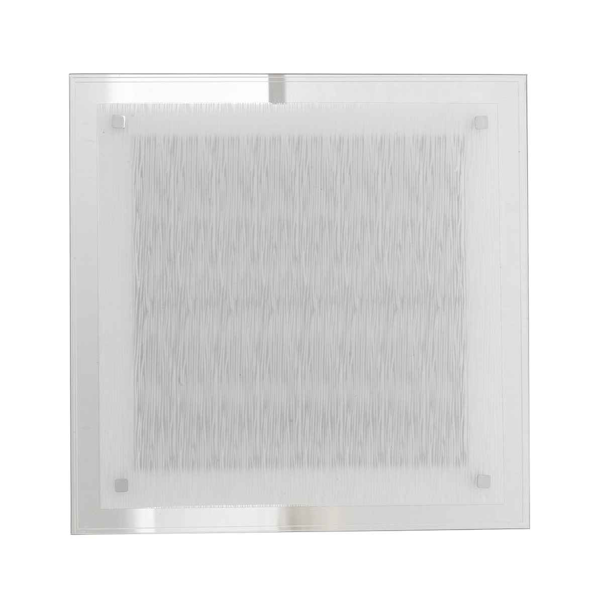 I-JOYCE / PL35 - Plafonnier Carré Décor En Verre Lignes Modernes Plafond Mur Led 18 W Lumière Naturelle