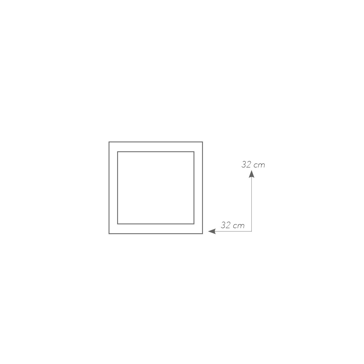 Plafoniera Joyce Quadrata 32x32 cm con Decoro a Linee e Diffusore in Vetro FanEurope