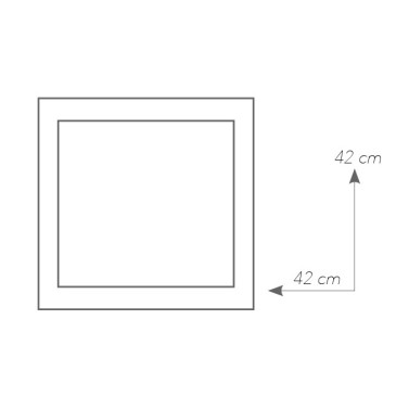 Plafoniera Joyce Quadrata 42x42 cm con Decoro a Linee e Diffusore in Vetro FanEurope