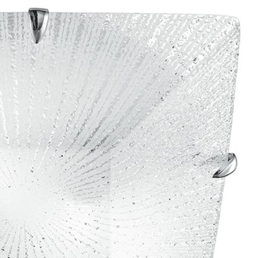 Diffusore in Vetro Diamantato con Decoro a Raggi Plafoniera Iside Fan Europe