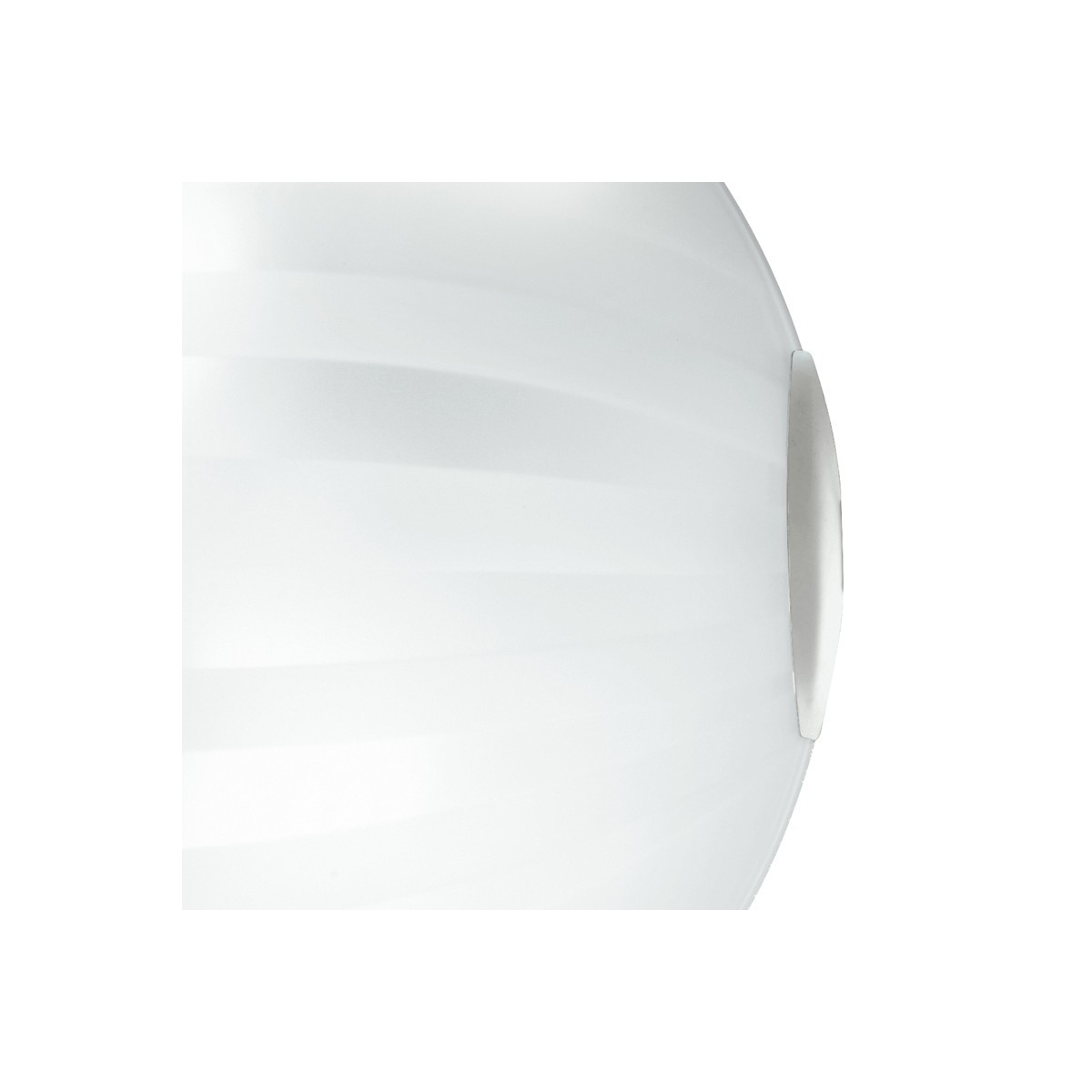 Diffuseur en verre blanc avec décoration en bandes de satin Kuna FanEurope plafonnier