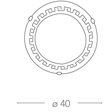 01/00912 - Plafonnier rond en verre grec ambre classique E7