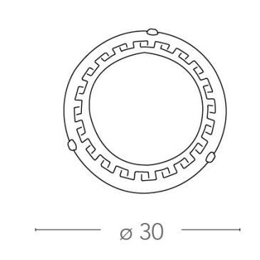 01/01012 - Plafoniera Tonda Greca Vetro Marmo Ambra Classica Interni E27