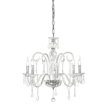 I-246/00200 - Lustre Suspendu Pendentifs En Verre Classique K9 Cristal E14