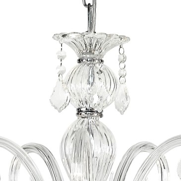 Suspension de chaîne en verre avec pendentifs en cristal K9 Crystal Line