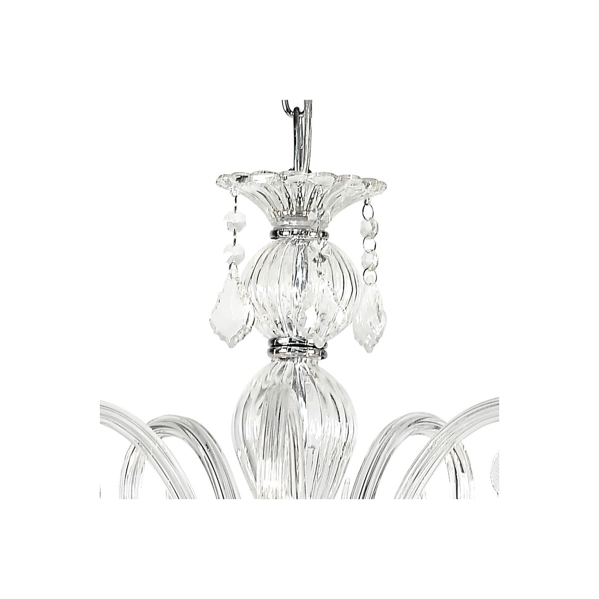 Suspension de chaîne en verre avec pendentifs en cristal K9 Crystal Line