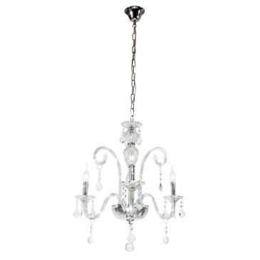 I-246/00100 - Lustre Pendentifs En Verre K9 Crystal Classic Suspension E14