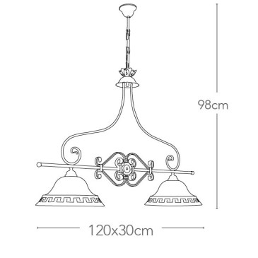 Suspension de lustre brunie...