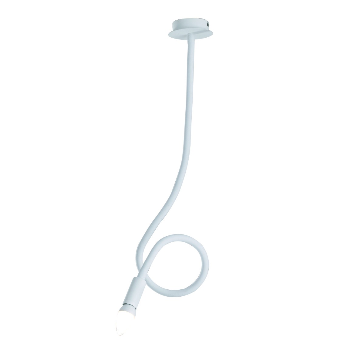 I-LOVER-1-BCO - Plafonnier moderne One light Flexible Metal White Silicone Interior E14