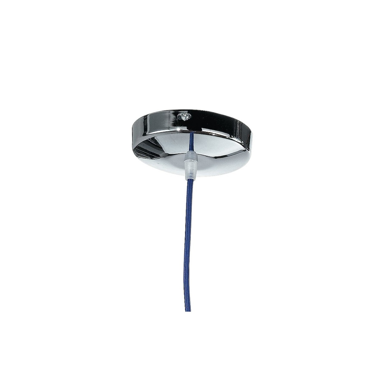 Pendente a FIlo Blu con Finiture Cromo Linea Idea Fan Europe