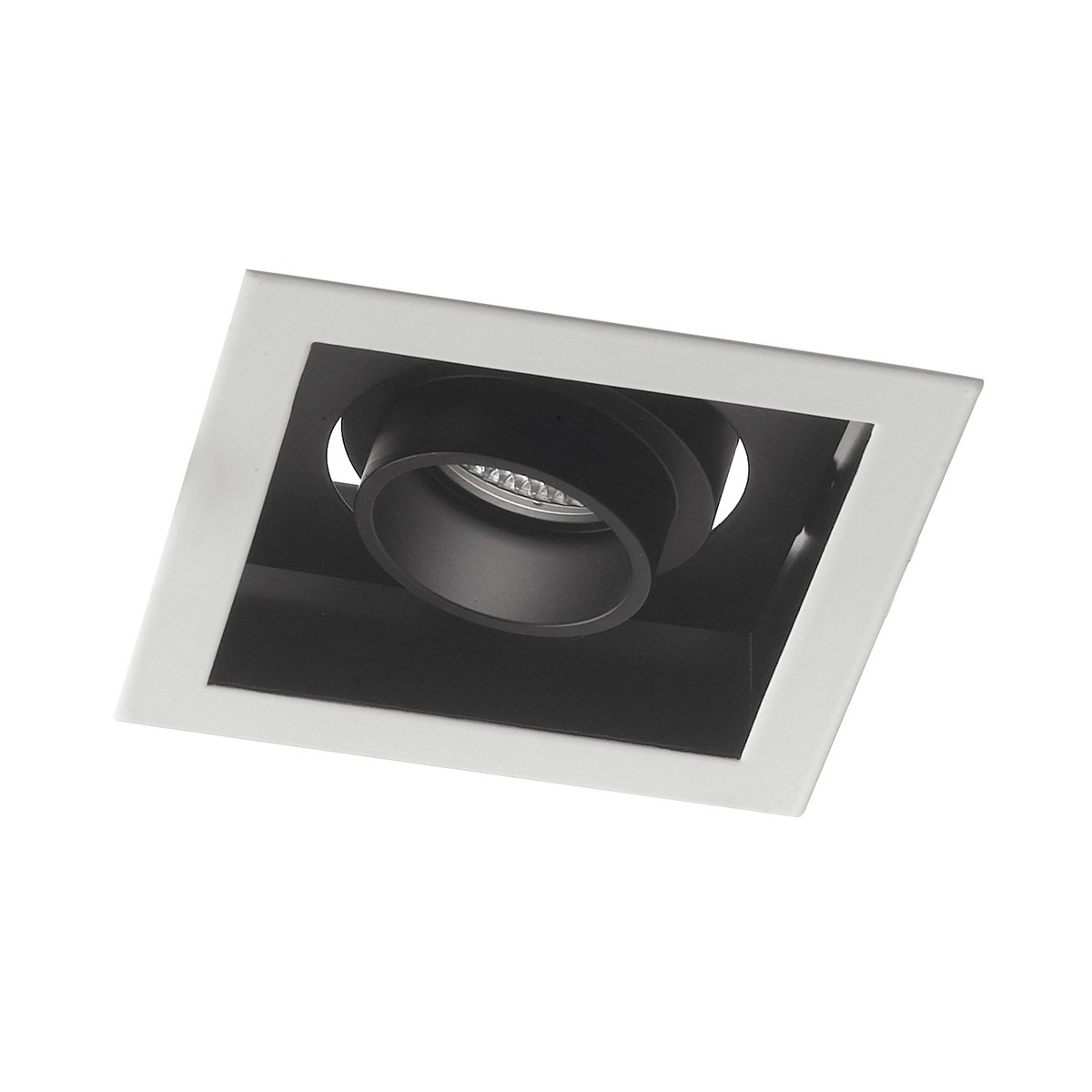 INC-APOLLO-1X10M - Faretto Incasso Orientabile Quadrato Bianco Nero Satinato Led 10 watt Luce Naturale