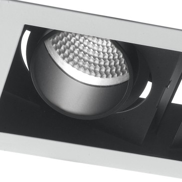 Quatre lumières LED directionnelles Structure blanche et noire