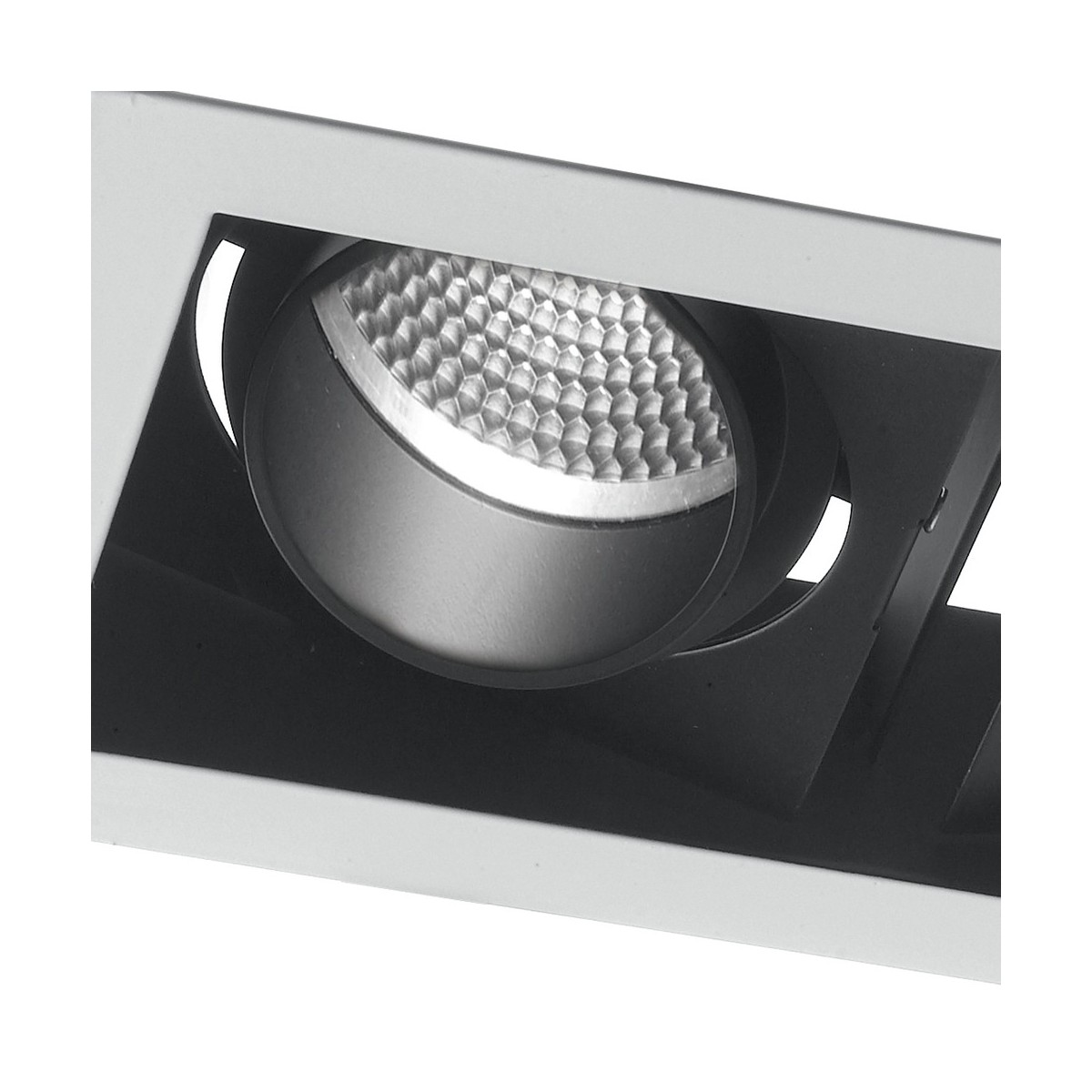 Quatre lumières LED directionnelles Structure blanche et noire