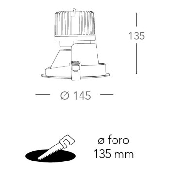 Spot LED rond encastré au...