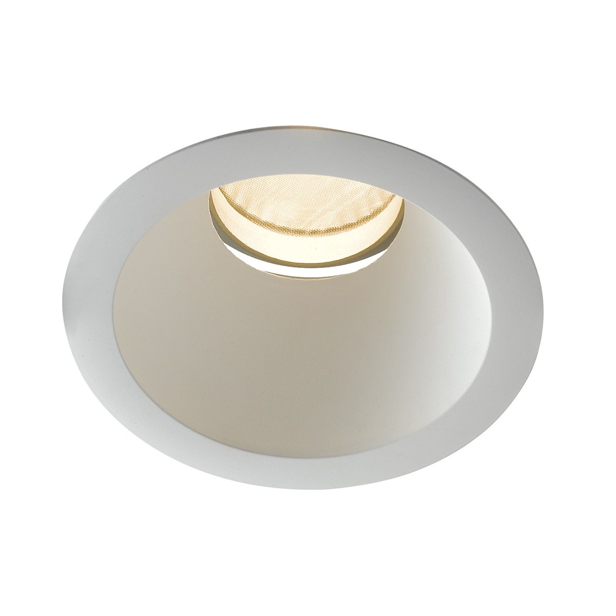 INC-ELITE-1X45C - Spot encastré au plafond rond blanc avec lumière chaude de 45 watts