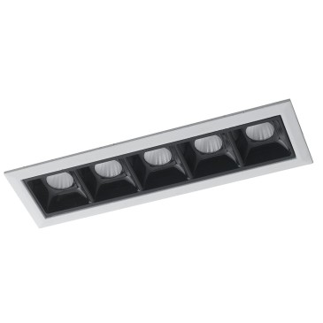 INC-SINKRO-10M - Faretti Modulo a Incasso Controsoffitto Bianco Nero Lucido Led 10 watt Luce Naturale