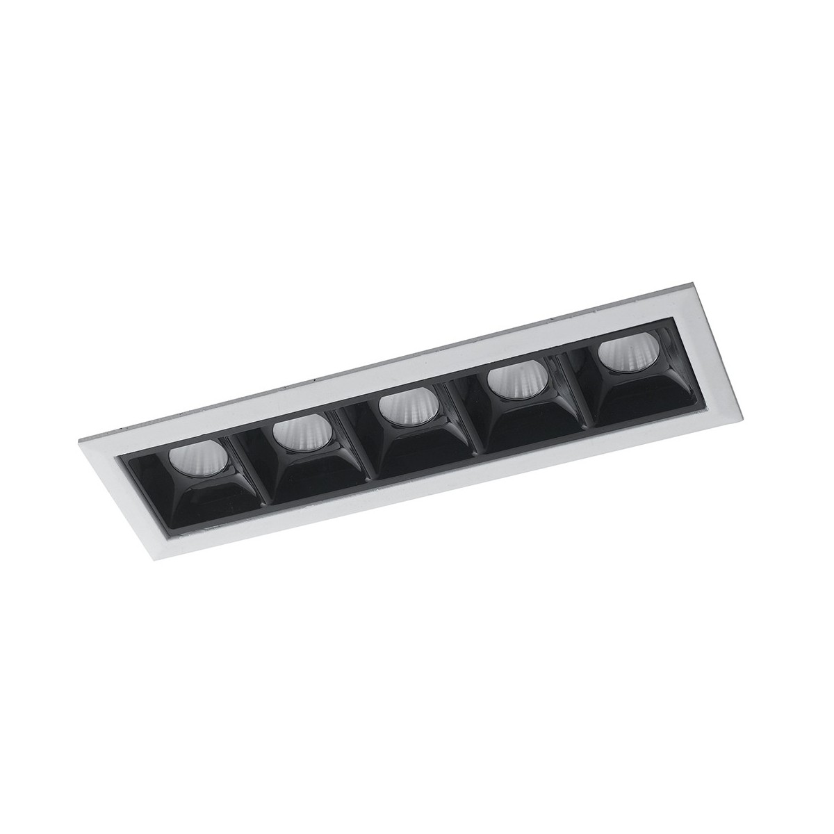 INC-SINKRO-10M - Faretti Modulo a Incasso Controsoffitto Bianco Nero Lucido Led 10 watt Luce Naturale