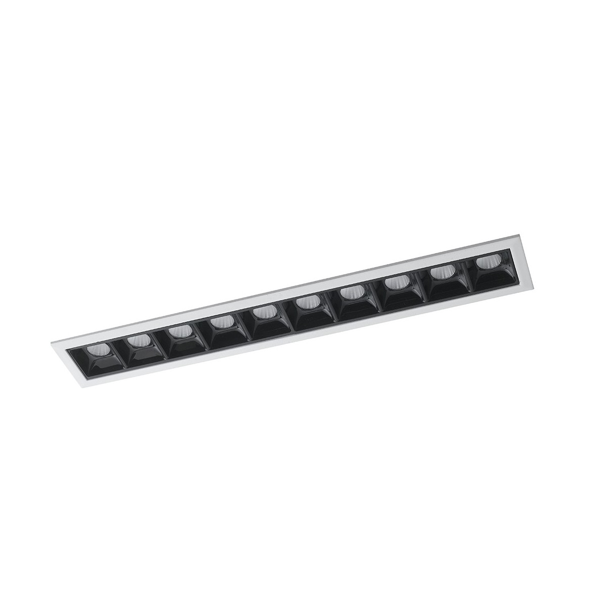 INC-SINKRO-20M - Incasso Modulo Faretti Soffito Ribassato Bianco Nero Lucido Led 20 watt 4000 kelvin