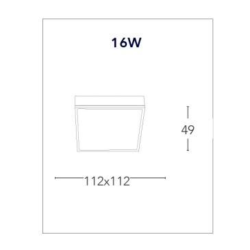 Quadratische Deckenleuchte, geprägtes weißes Aluminium, LED-Zwischendecke, 16 Watt, natürliches Licht