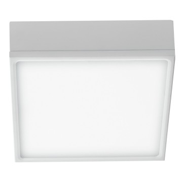 Plafoniera Alluminio Bianco Goffrato Quadrato Incasso Cartongesso Led 22 watt Luce Naturale