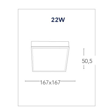 Plafoniera Alluminio Bianco Goffrato Quadrato Incasso Cartongesso Led 22 watt Luce Naturale