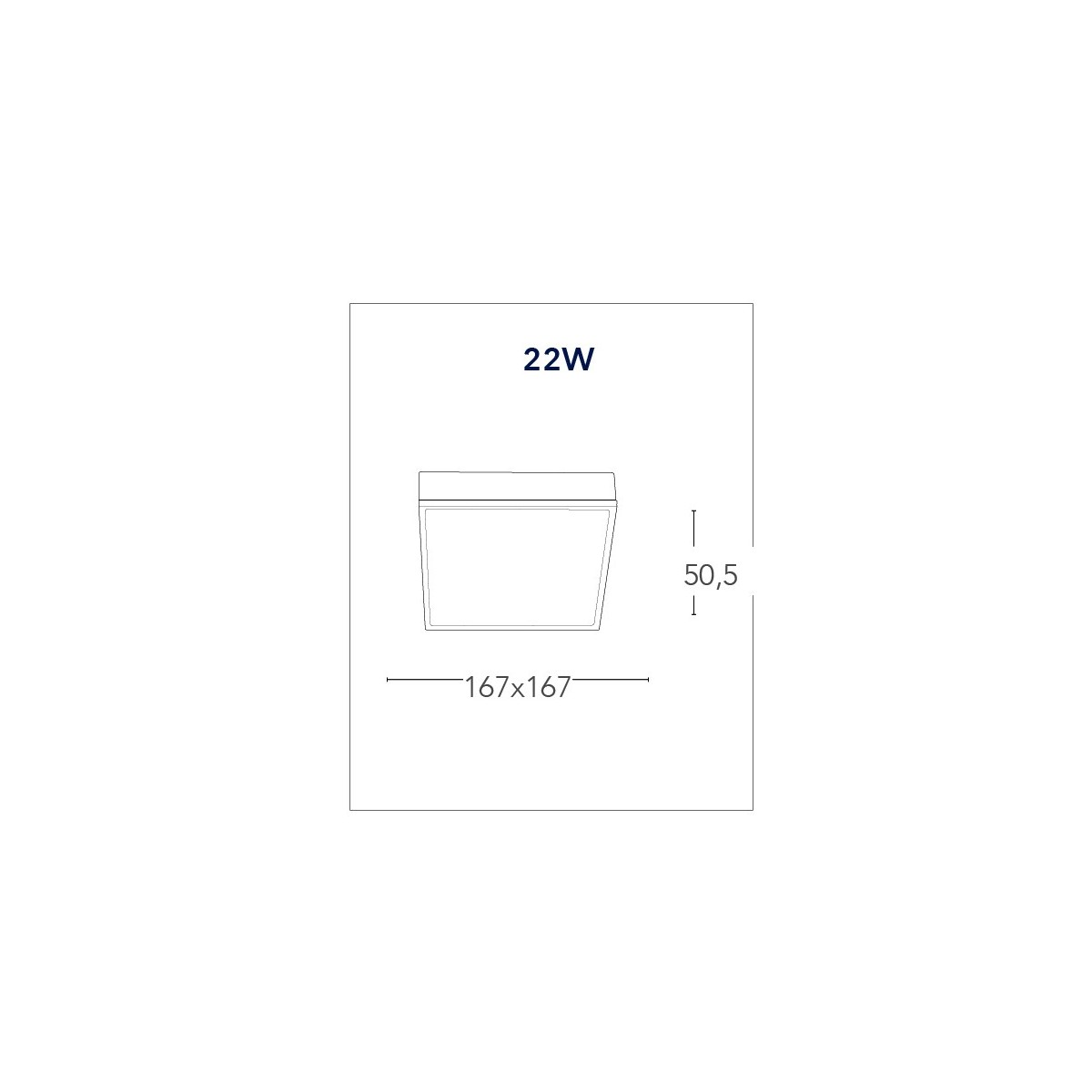 Quadratische, geprägte weiße Aluminium-Deckenleuchte, Einbauleuchte aus Gipskarton, LED, 22 Watt, natürliches Licht