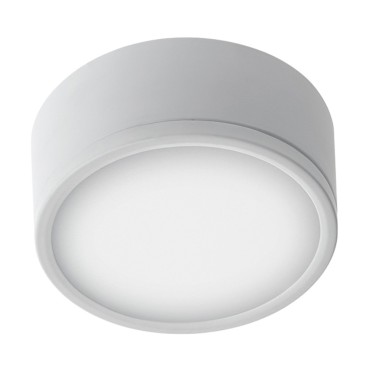 Plafoniera Tonda Alluminio Bianco Led 16 watt Luce Naturale