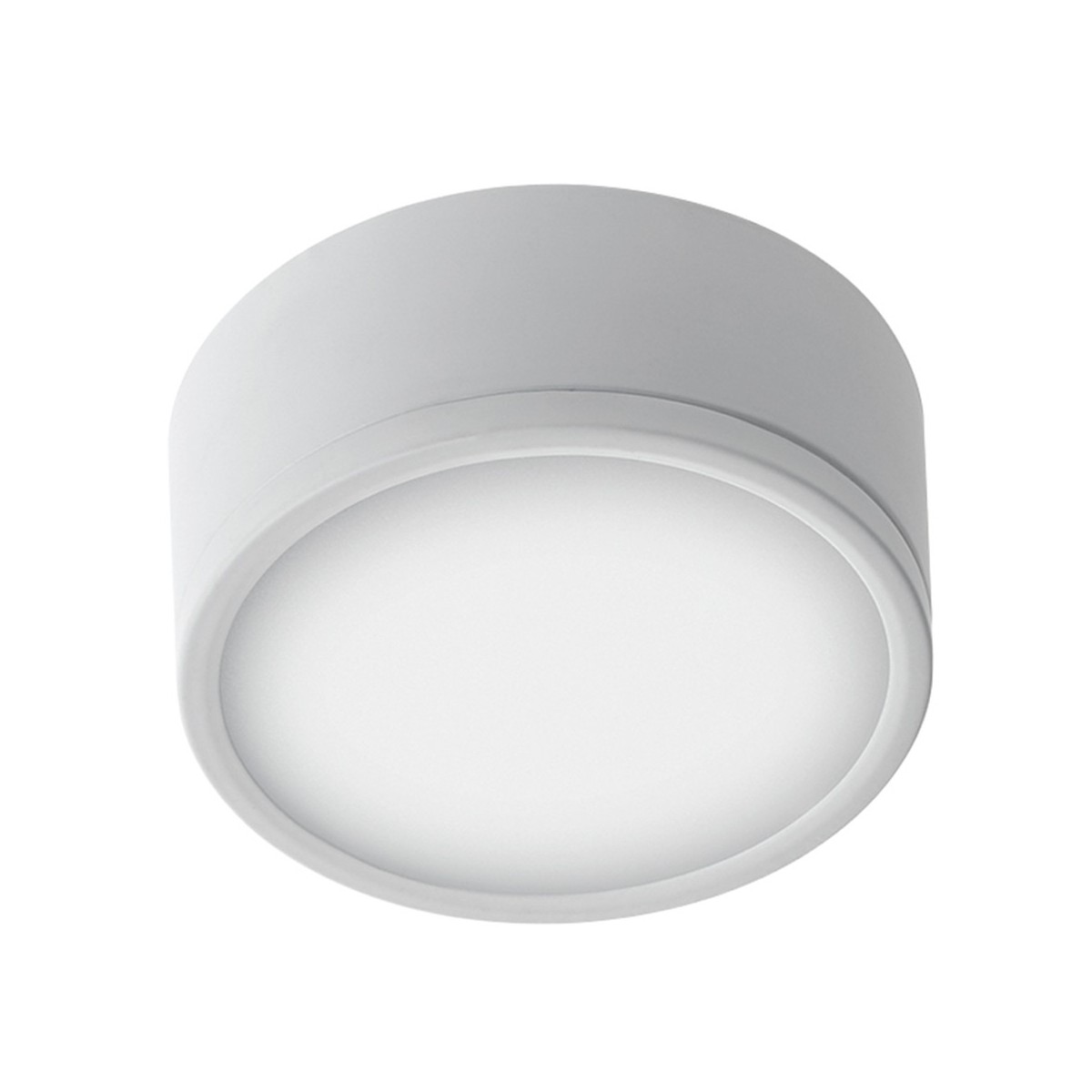 Plafoniera Tonda Alluminio Bianco Led 16 watt Luce Naturale