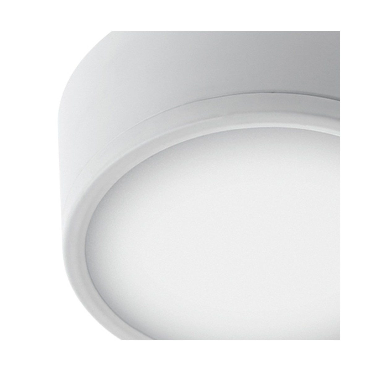 Plafoniera Tonda Alluminio Bianco Led 16 watt Luce Naturale