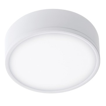 Plafoniera Tonda Bianca Alluminio Soffitto Ribassato Led 22 watt Luce Naturale