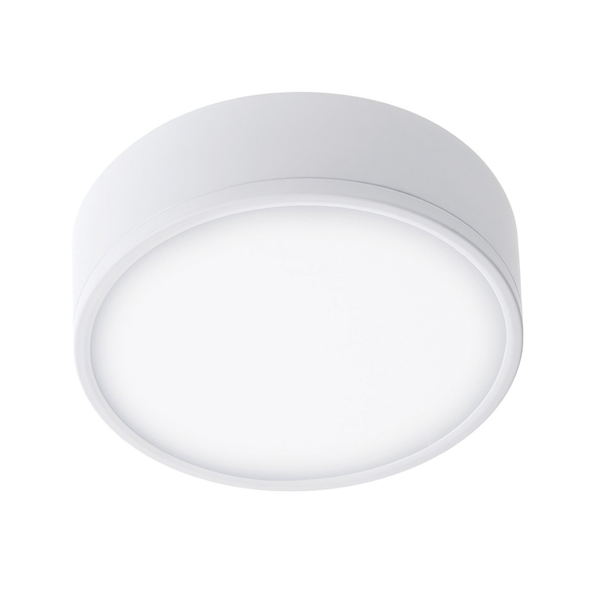 Plafoniera Tonda Bianca Alluminio Soffitto Ribassato Led 22 watt Luce Naturale