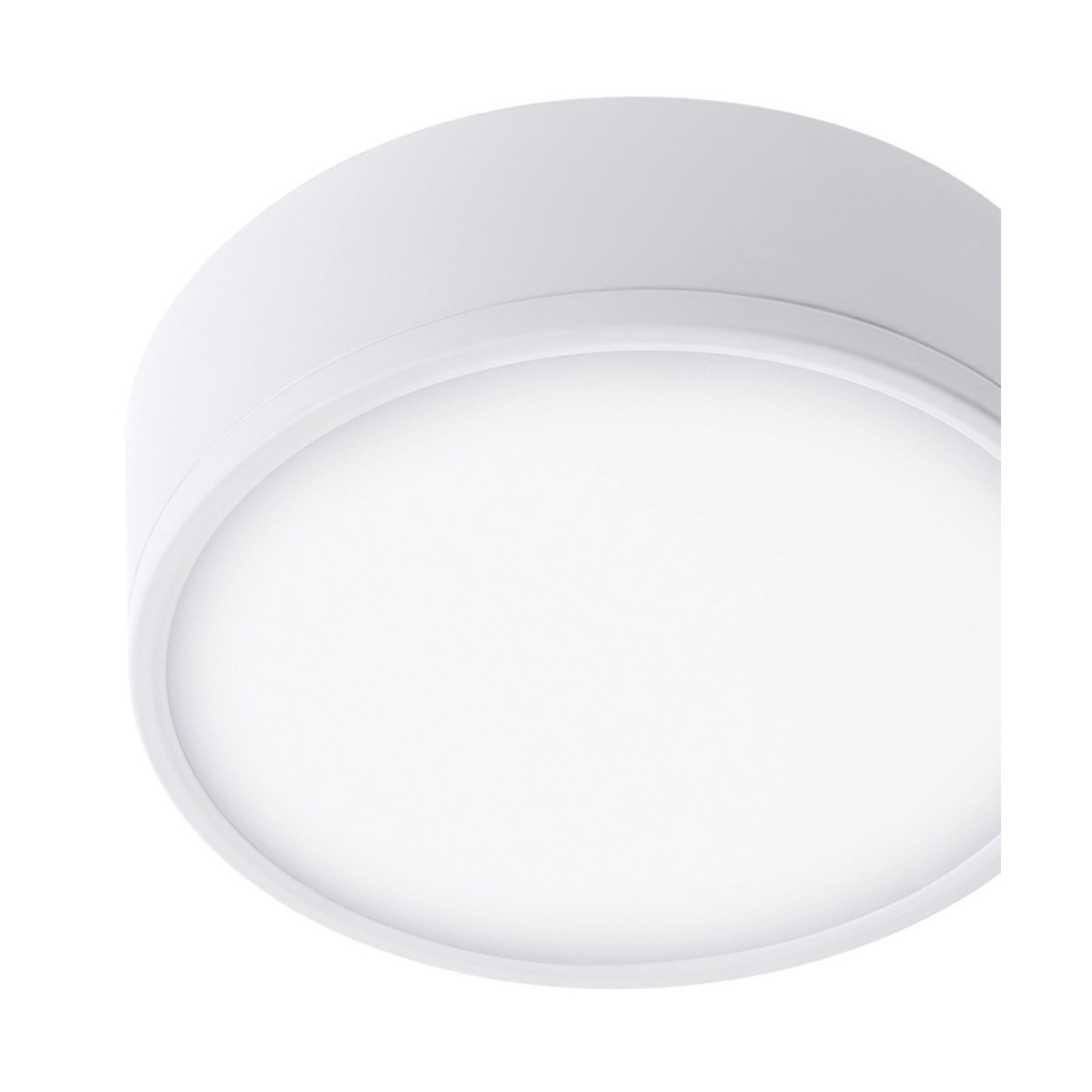 Plafoniera Tonda Bianca Alluminio Soffitto Ribassato Led 22 watt Luce Naturale