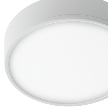 Deckenleuchte, weiß, geprägtes Aluminium, rund, Gipskarton, LED, 36 Watt, natürliches Licht