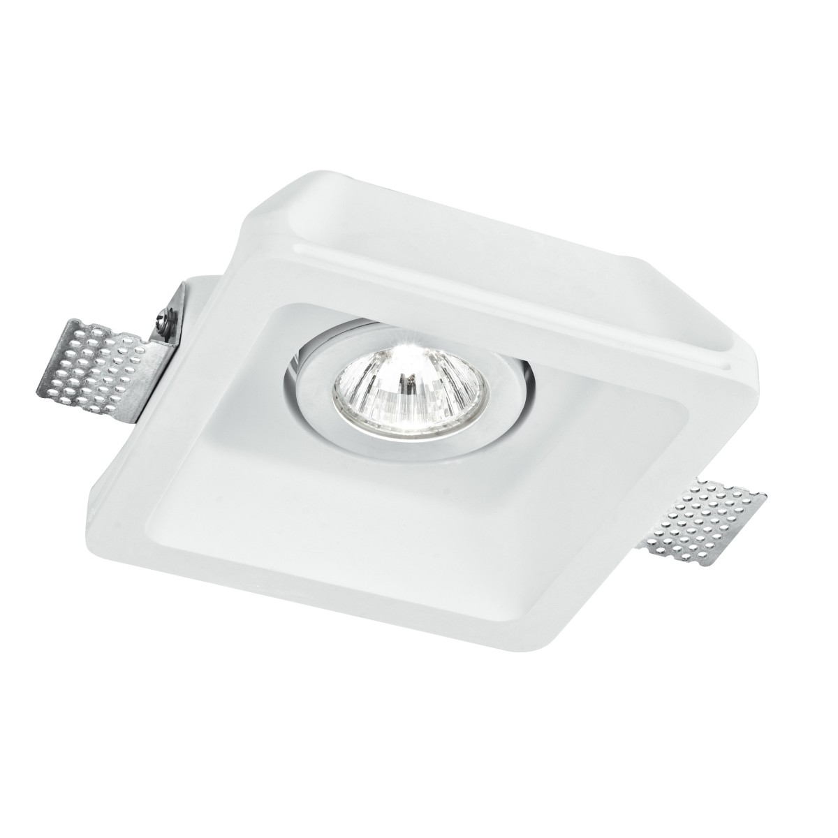 INC-MORGANA-Q1 - Incasso Scomparsa Controsoffitatura Faretto Orientabile Quadrato Gesso Verniciabile GU10