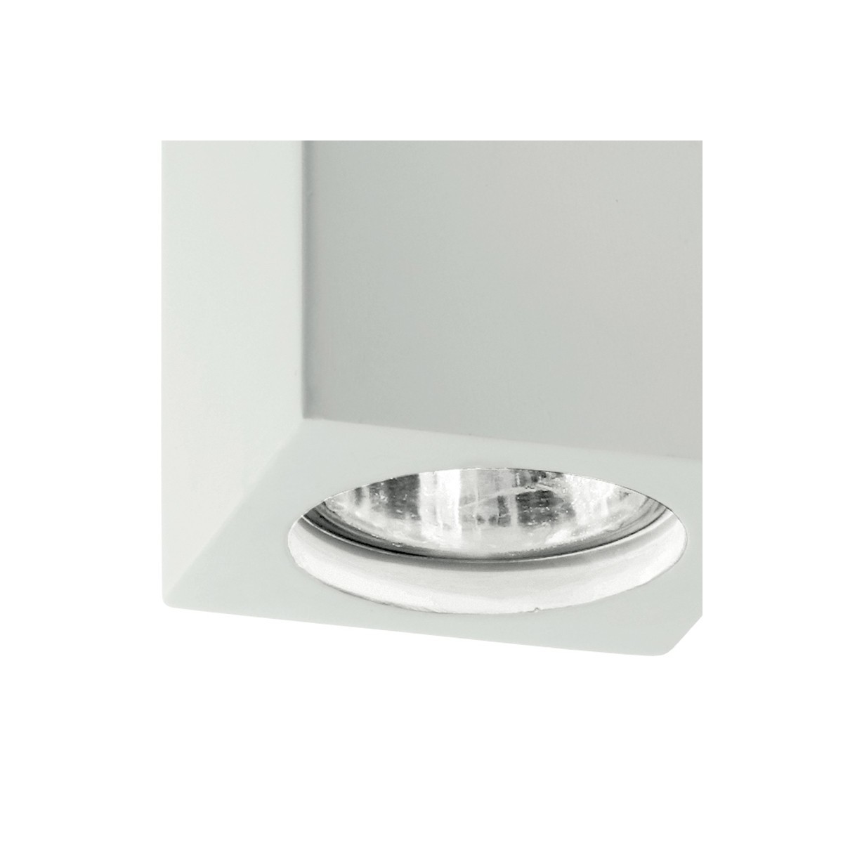 Spot encastrable blanc de forme cubique simple GU10